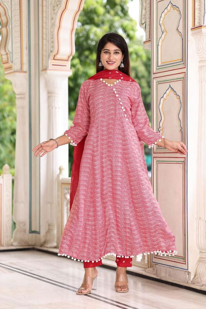 Lehriya Special Rayon Printed Anarkali Kurti With Bottom Dupatta Wholesale Clothing Suppliers In India